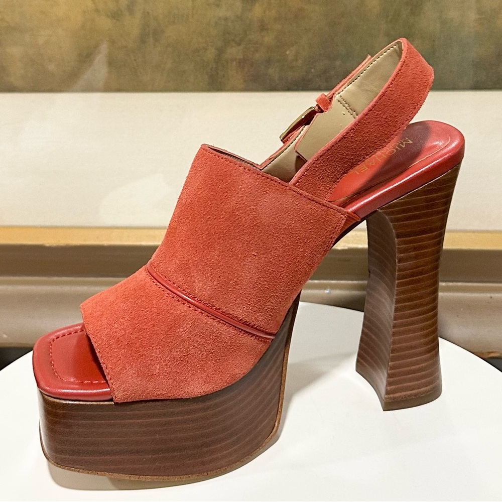 🌸MICHAEL KORS🌸 Rye Suede Platform Sandal Size: 7M - Picture 4 of 14